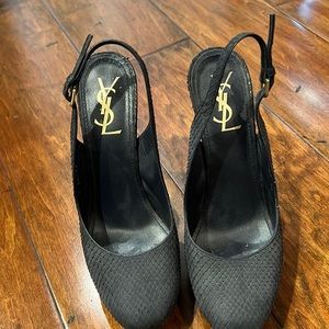 YSL ostrich heels size 40